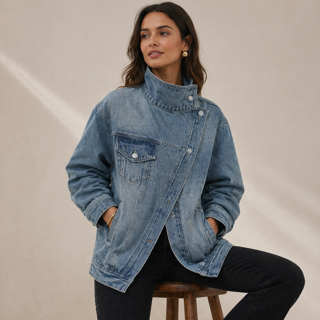 LUNA | Chaqueta asimétrica urbana con botones