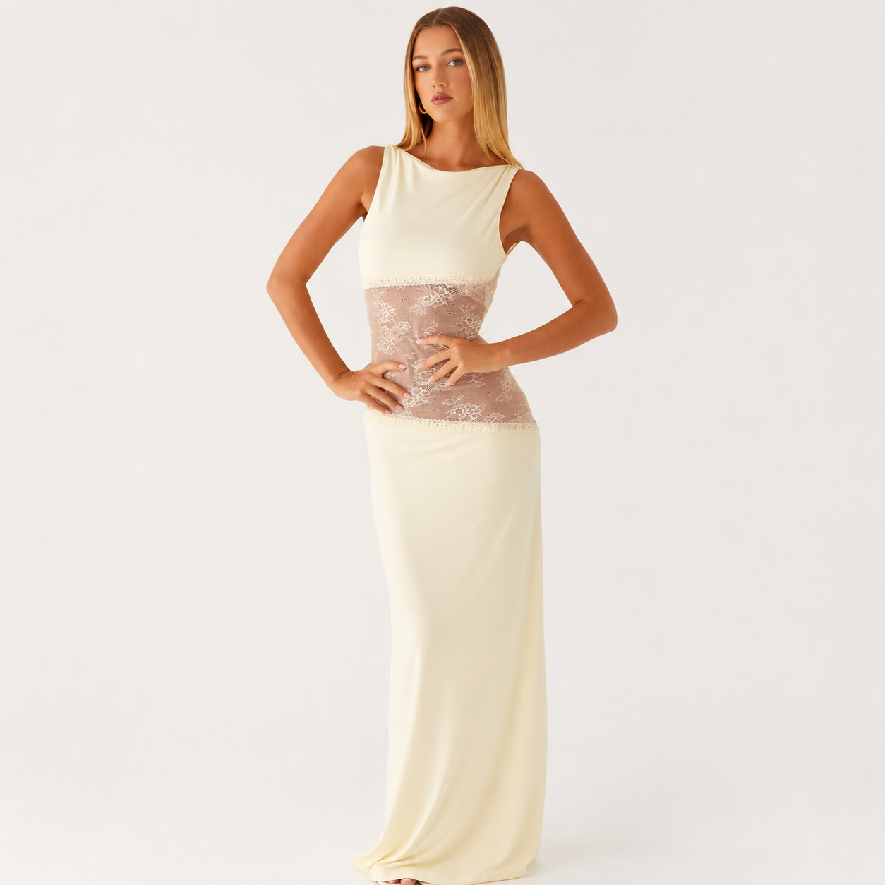 SOFIA | Vestido largo con espalda descubierta.